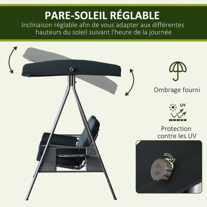 Balancelle de Jardin 3 Places Grand Confort Outsunny®