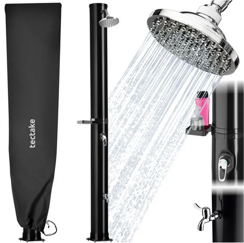 Douche Solaire de Jardin TecTake® – Mitigeur Eau Chaude/Eau Froide