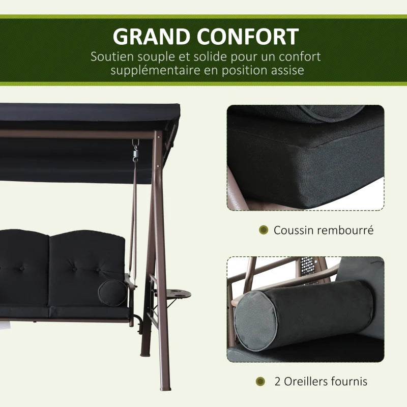 Balancelle de Jardin 3 Places Grand Confort Outsunny®