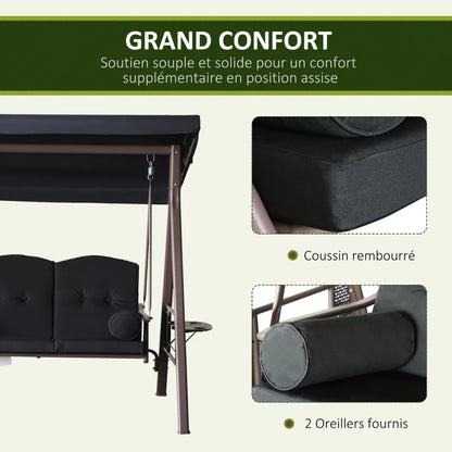 Balancelle de Jardin 3 Places Grand Confort Outsunny®