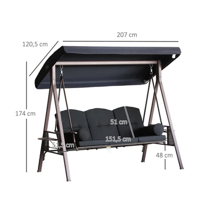 Balancelle de Jardin 3 Places Grand Confort Outsunny®